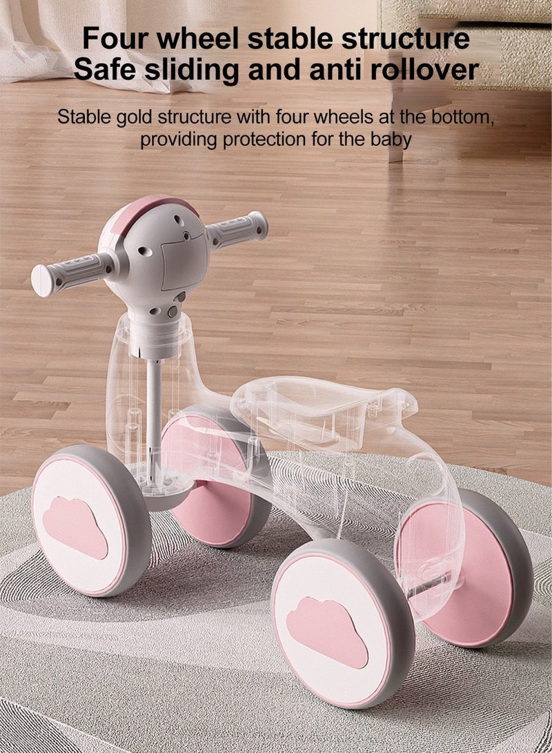 DURKU Children's Balance Bike, 4-Wheel Balance Bike for Boys and Girls Toddler and Baby, Ride on Toys with Light and Music Indoor Outdoor Fun - Image 4